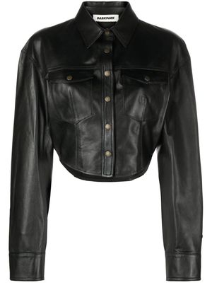DARKPARK Bianca cropped leather jacket - Black