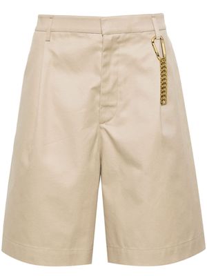 DARKPARK chain-detail twill shorts - Neutrals