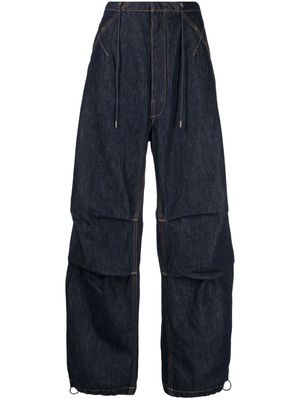 DARKPARK contrast-stitching cotton wide-leg jeans - Blue