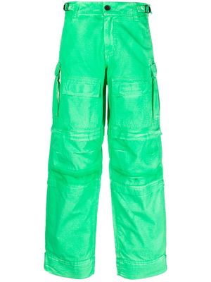 DARKPARK cropped cotton cargo trousers - Green