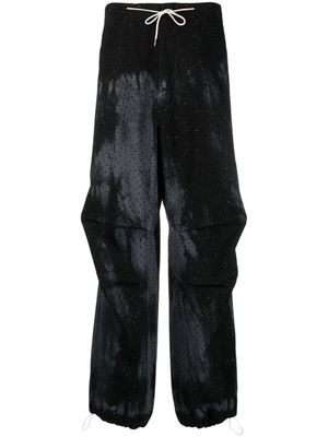DARKPARK Daisy rhinestone-embellished cargo trousers - Black
