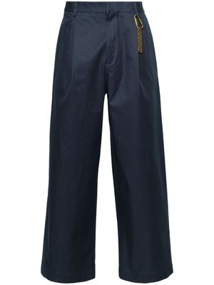 DARKPARK Daniel wide-leg cotton trousers - Blue