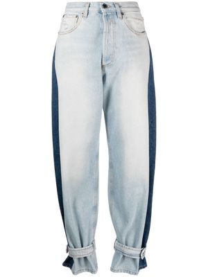 DARKPARK high-waisted two-tone jeans - Blue