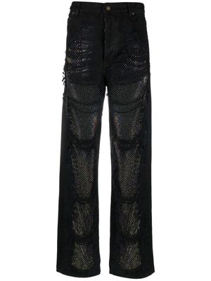DARKPARK Karen crystal-embellished ripped jeans - Black