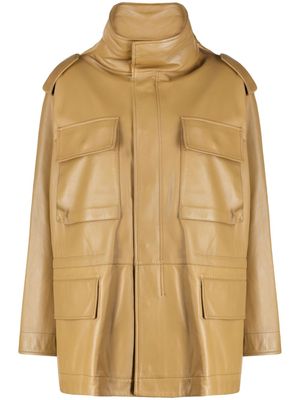 DARKPARK Lady Jensen cargo leather jacket - Neutrals