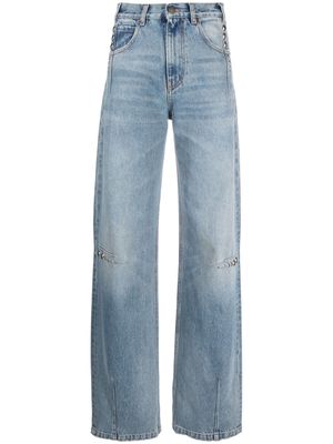 DARKPARK Lu studded high-rise jeans - Blue