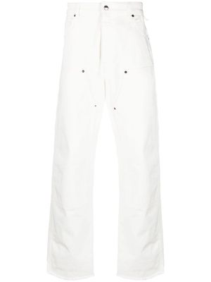 DARKPARK panelled-design straight-leg jeans - White