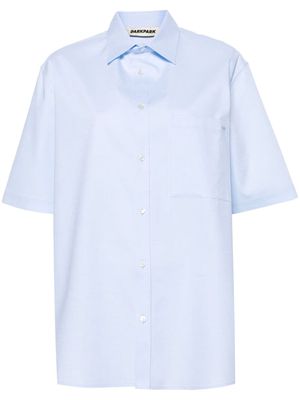 DARKPARK straight-point collar cotton shirt - Blue