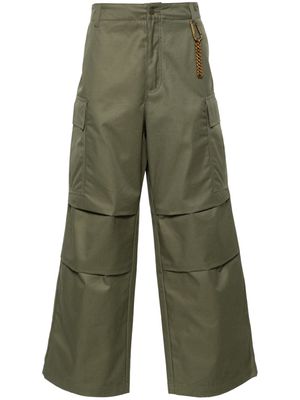 DARKPARK twill wide-leg trousers - Green