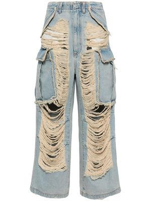 DARKPARK Vivi wide-leg cargo jeans - Blue