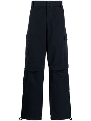DARKPARK wide-leg straight trousers - Blue