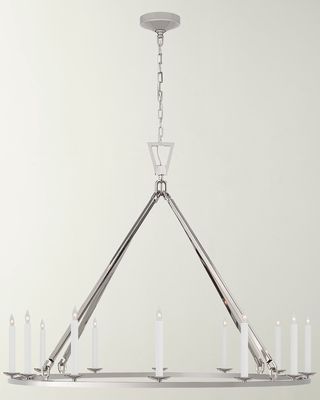 Darlana Extra-Large Single Ring Chandelier, Silver