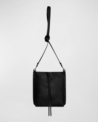 Darren North-South Leather Crossbody Bag