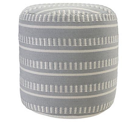 Dash and Stripe Geometric Indoor Outdoor Pouf