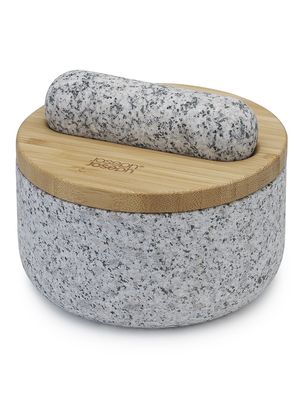 Dash Pestle & Mortar With Bamboo Lid - Granite