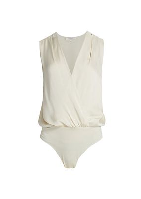 Date Satin Surplice Bodysuit