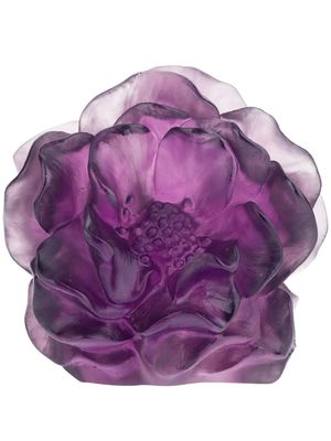 Daum Camellia decorative crystal flower - Purple