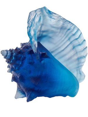 Daum Large Shell Mer de Corail crystal centerpiece - Blue