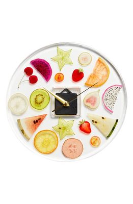 Dauphinette Fruit Platter Clock in Yellow Multi