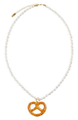 Dauphinette Pretzels 'n Pearls Necklace in White