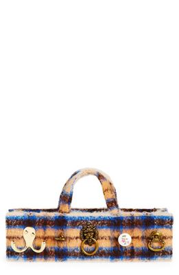 Dauphinette The Baguette Beast Embellished Mohair Handbag in Mohair Check