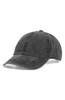 David & Young Washed Cotton Twill Baseball Cap in Black