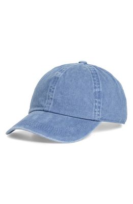 David & Young Washed Cotton Twill Baseball Cap in Denim