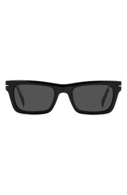 David Beckham Eyewear 51mm Tinted Rectangular Sunglasses in Black /Grey