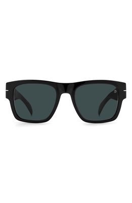 David Beckham Eyewear 52mm Rectangular Sunglasses in Black /Blue