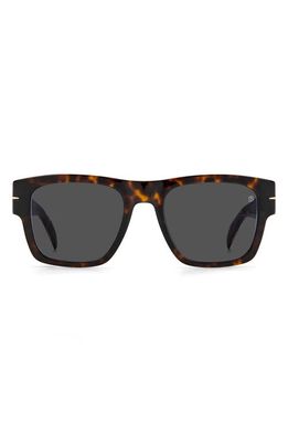 David Beckham Eyewear 52mm Rectangular Sunglasses in Havana /Grey