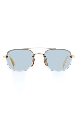 David Beckham Eyewear 53mm Geometric Sunglasses in Gold Beige