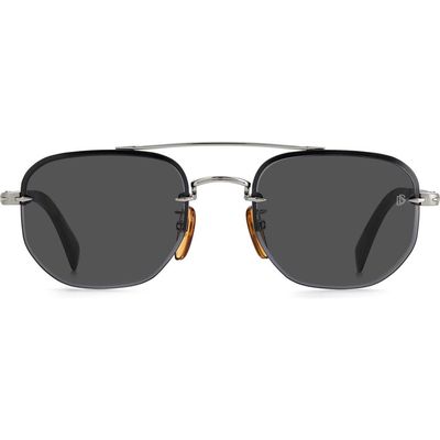 David Beckham Eyewear 53mm Geometric Sunglasses in Ruthenium Black 