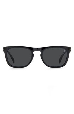 David Beckham Eyewear 53mm Square Sunglasses in Black Silver /Grey