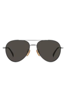David Beckham Eyewear 59mm Aviator Sunglasses in Ruth Havana/Grey