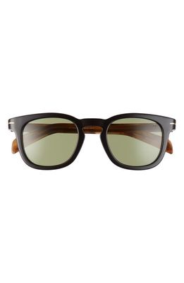 David Beckham Eyewear Eyewear by David Beckham 49mm Square Sunglasses in Black /Silver Mirror