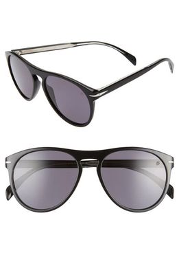 David Beckham Eyewear Eyewear by David Beckham DB1008/S 55mm Round Keyhole Sunglasses in Black/Grey