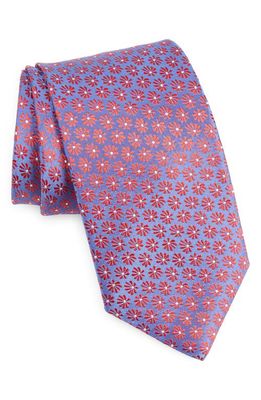 David Donahue Floral Silk Tie in Red