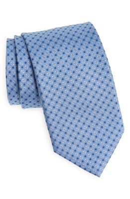 David Donahue Geometric Silk Tie in Sky