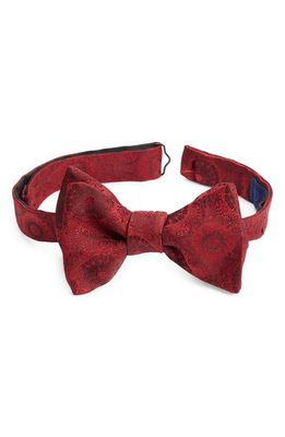 David Donahue Medallion Silk Bow Tie in Red