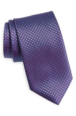 David Donahue Neat Dot Silk Tie in Purple