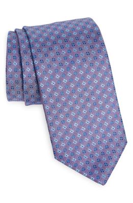 David Donahue Neat Silk Tie in Lilac