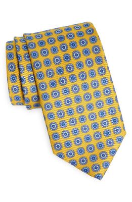 David Donahue Neat Silk Tie in Sun