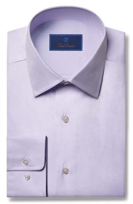 David Donahue Regular Fit Cotton Oxford Dress Shirt in Lilac