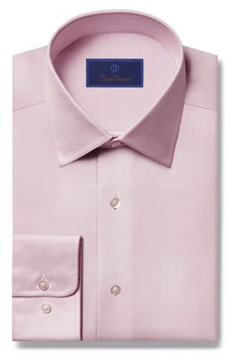 David Donahue Regular Fit Cotton Oxford Dress Shirt in Pink