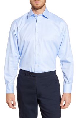 David Donahue Regular Fit Cotton Oxford Dress Shirt in Sky