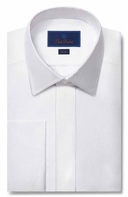 David Donahue Slim Fit Formal Cotton Dress Shirt in White