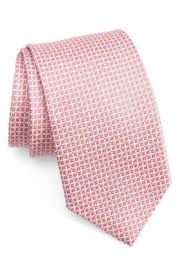 David Donahue Textured Silk Tie in Pink
