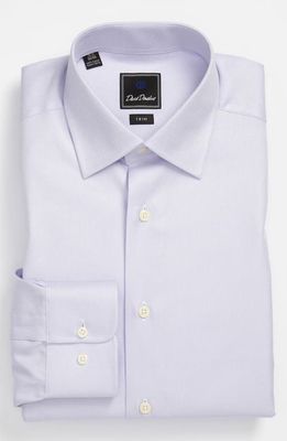 David Donahue Trim Fit Royal Oxford Dress Shirt in Lilac