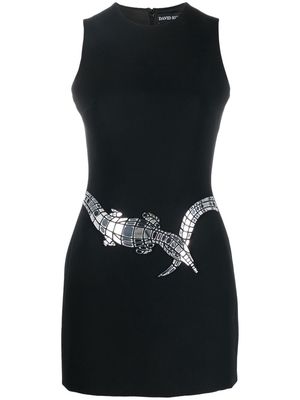 David Koma appliqué-detail mini dress - Black