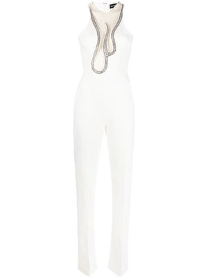 David Koma crystal-detail jumpsuit - White